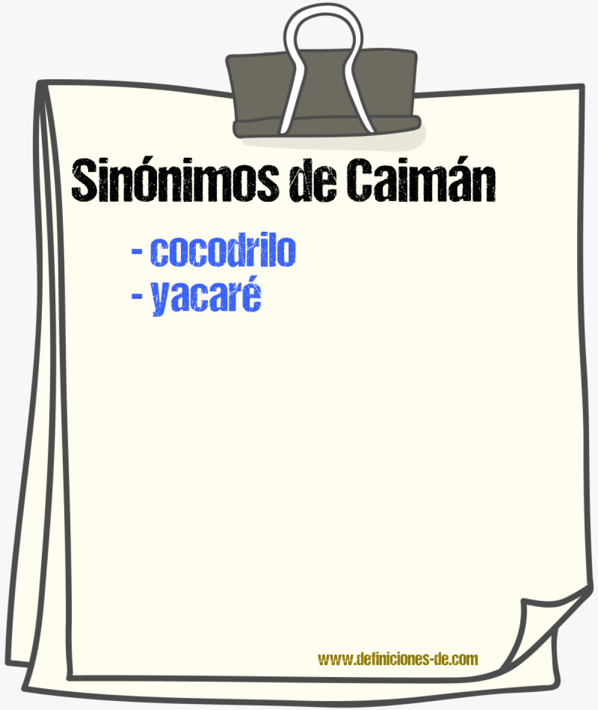 Sinnimos de caimn