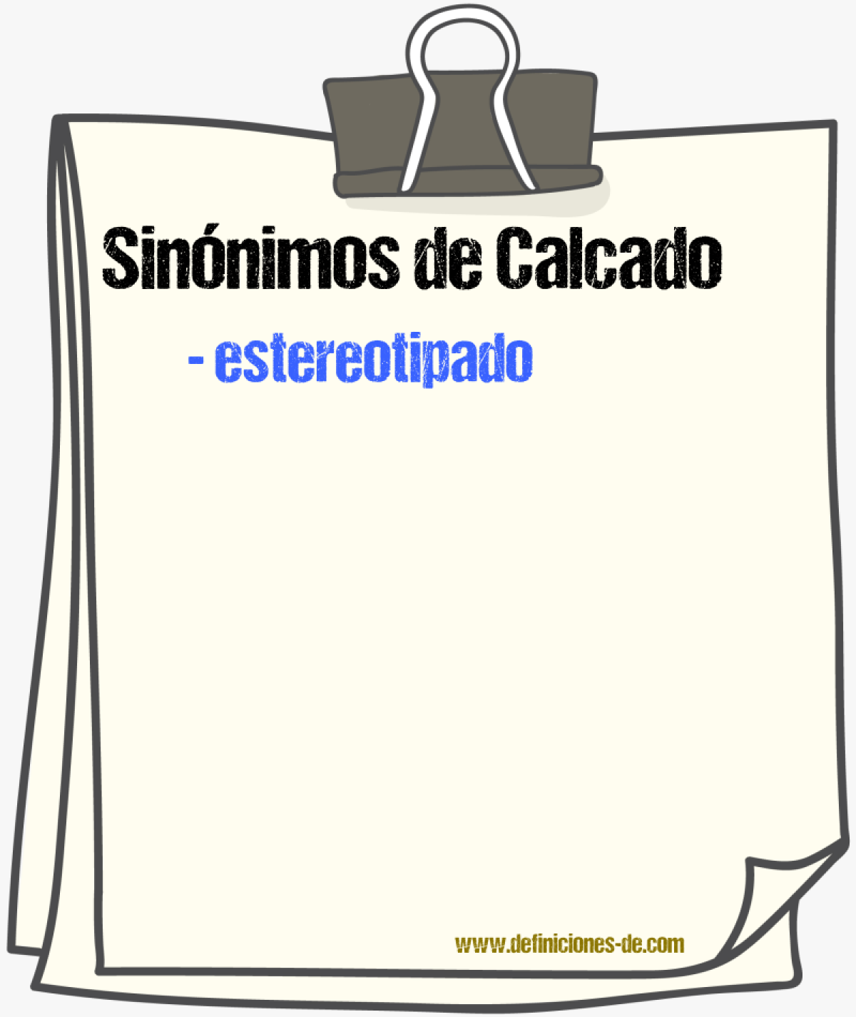 Sinnimos de calcado