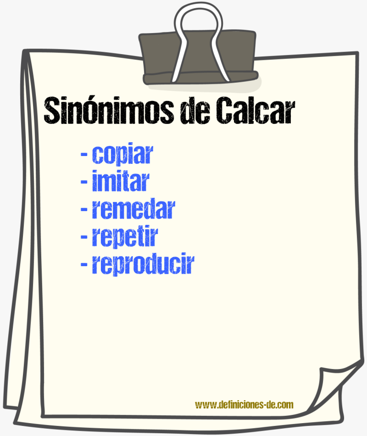 Sinnimos de calcar