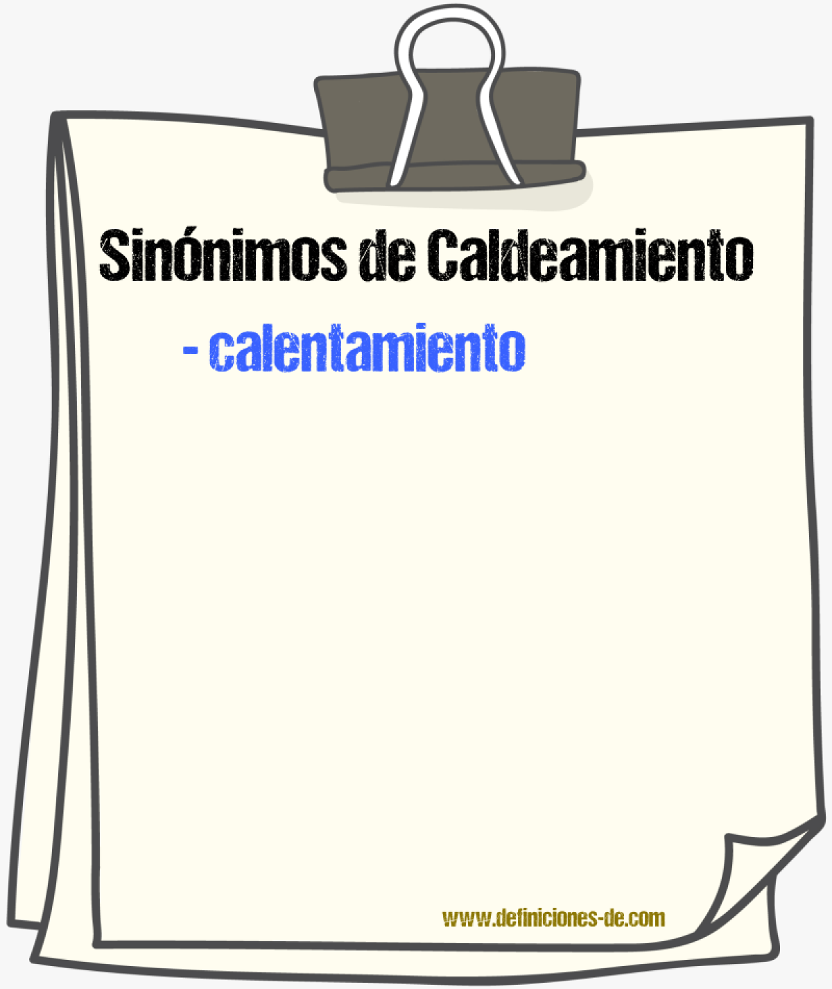 Sinnimos de caldeamiento