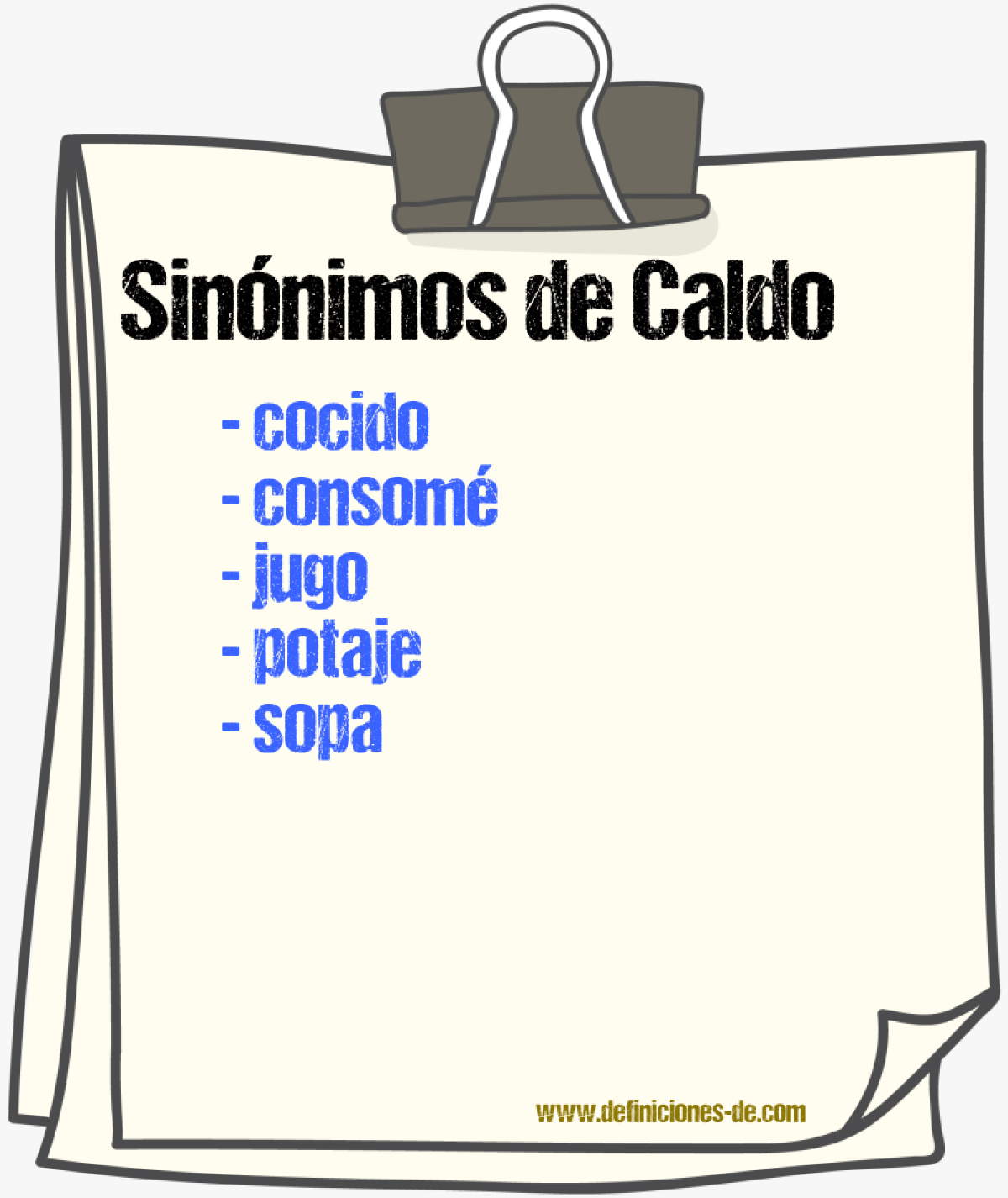 Sinnimos de caldo