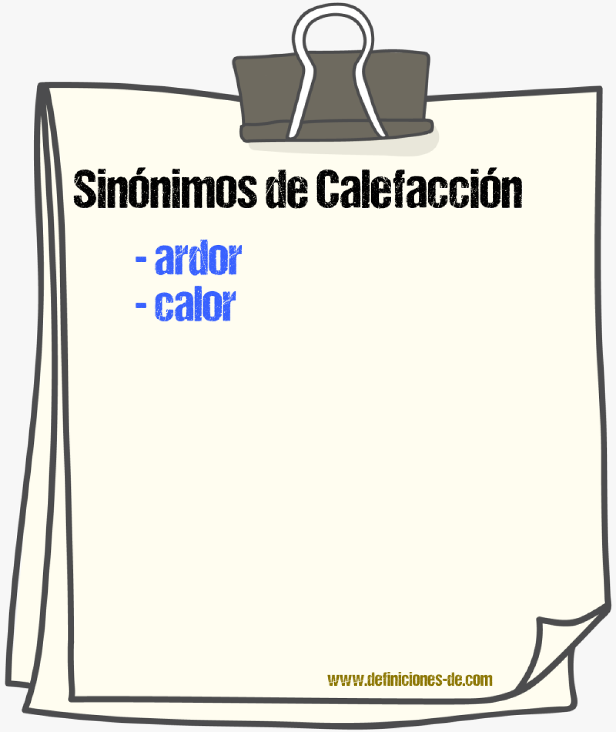 Sinnimos de calefaccin