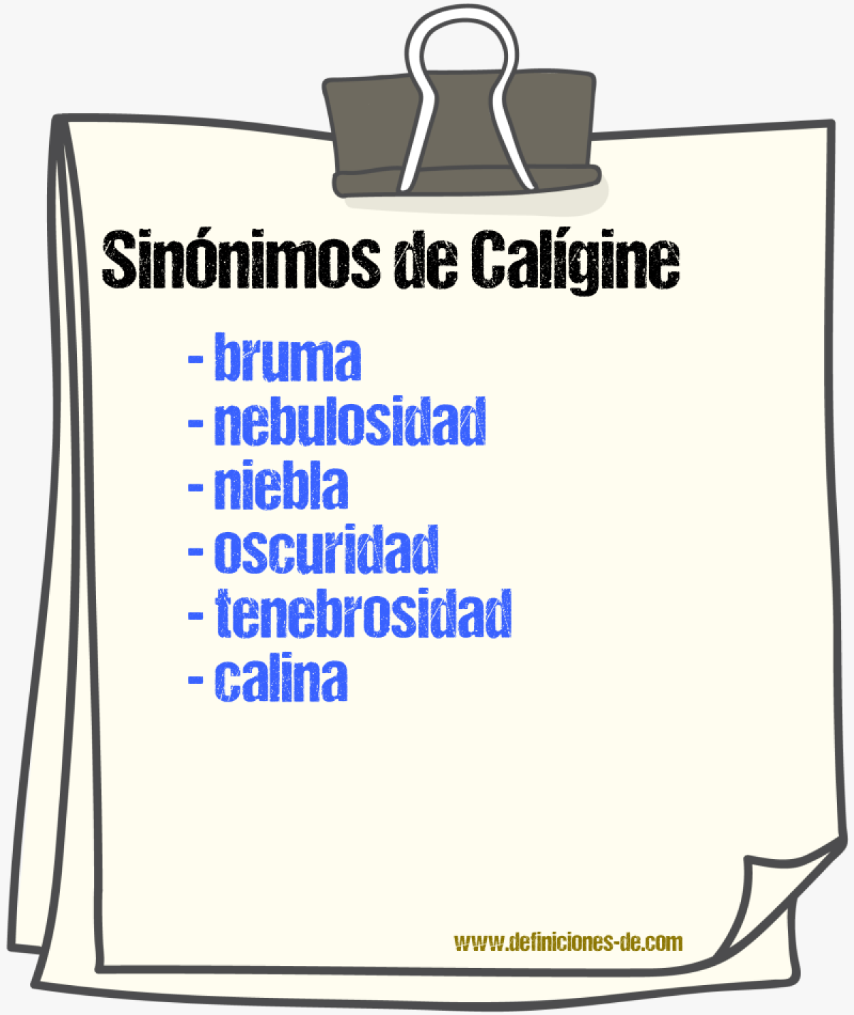 Sinnimos de calgine