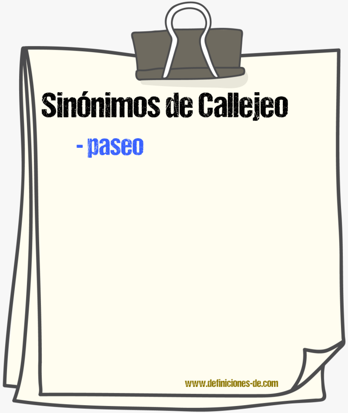 Sinnimos de callejeo