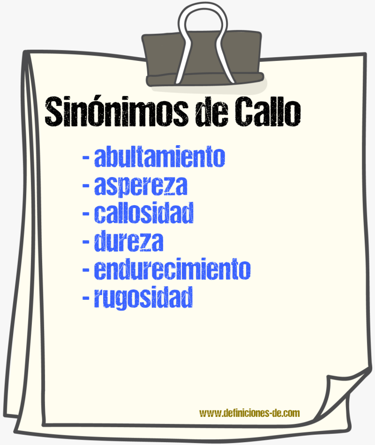 Sinnimos de callo