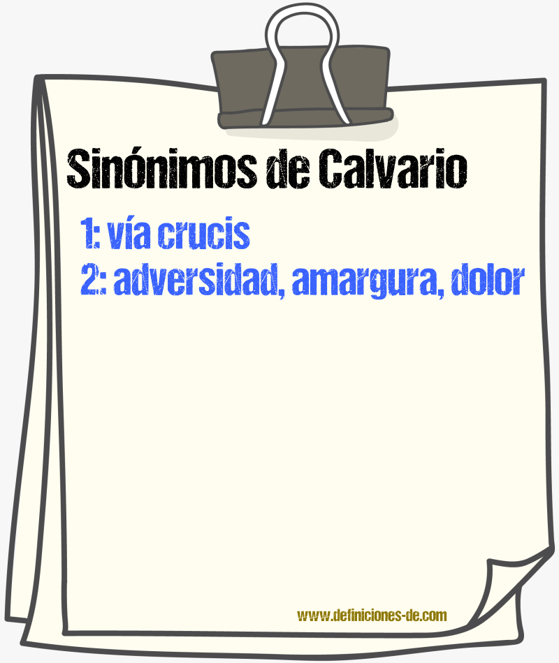 Sinnimos de calvario