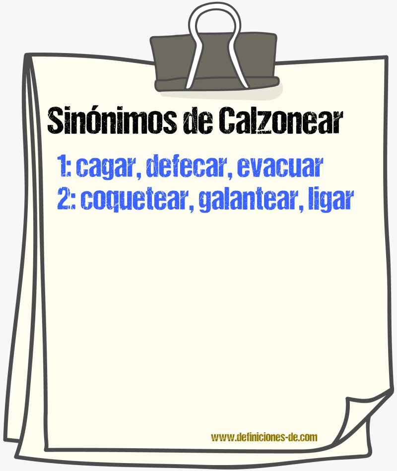 Sinnimos de calzonear