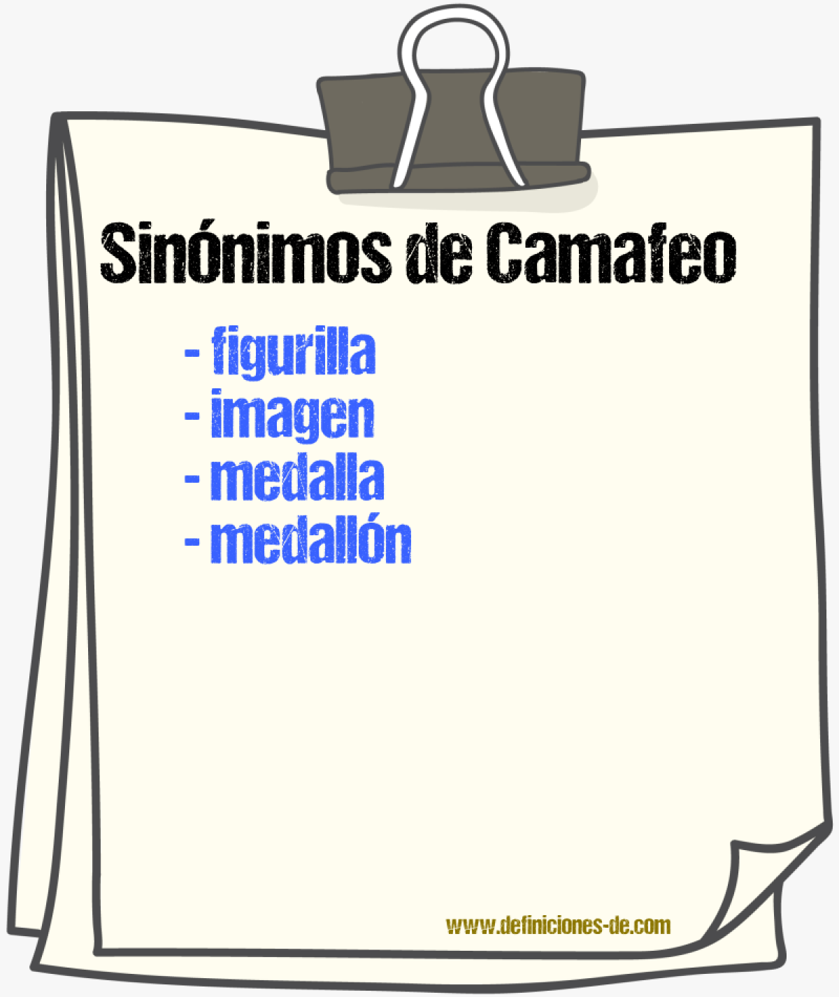 Sinnimos de camafeo