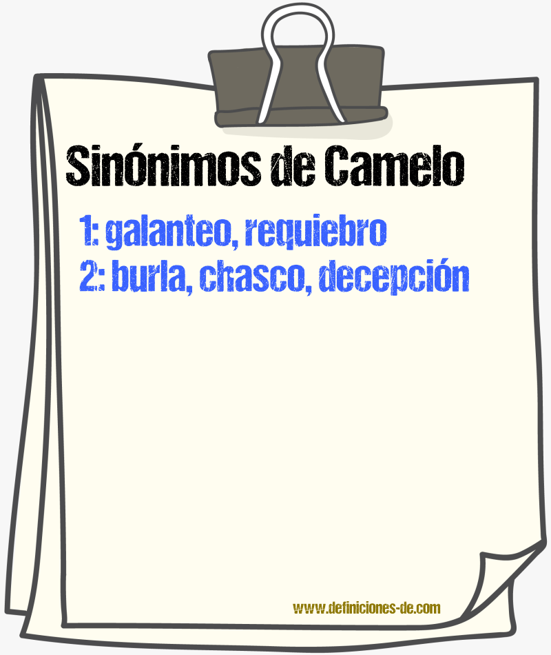 Sinnimos de camelo