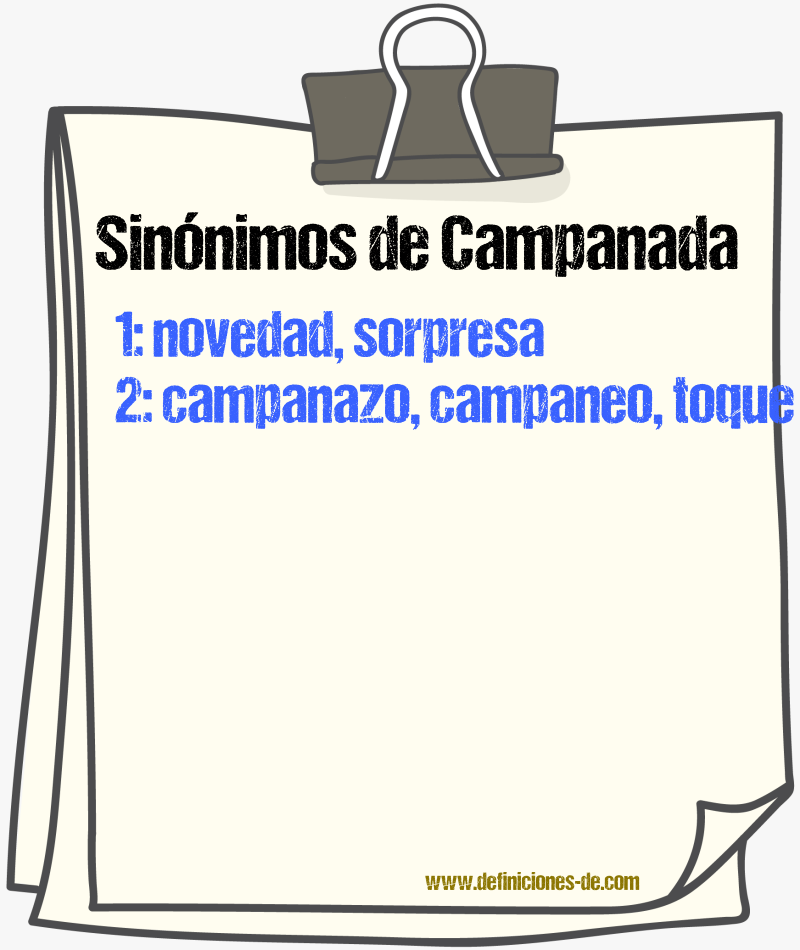 Sinnimos de campanada