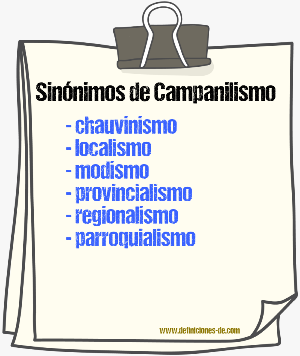 Sinnimos de campanilismo