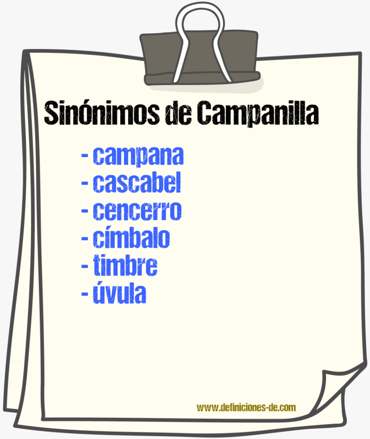 Sinnimos de campanilla