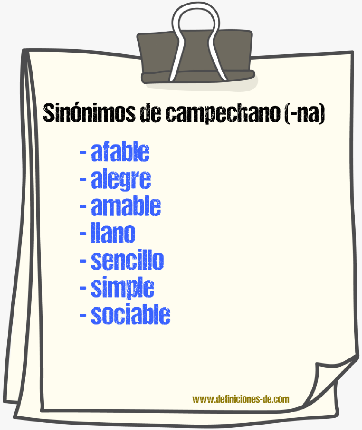 Sinnimos de campechano