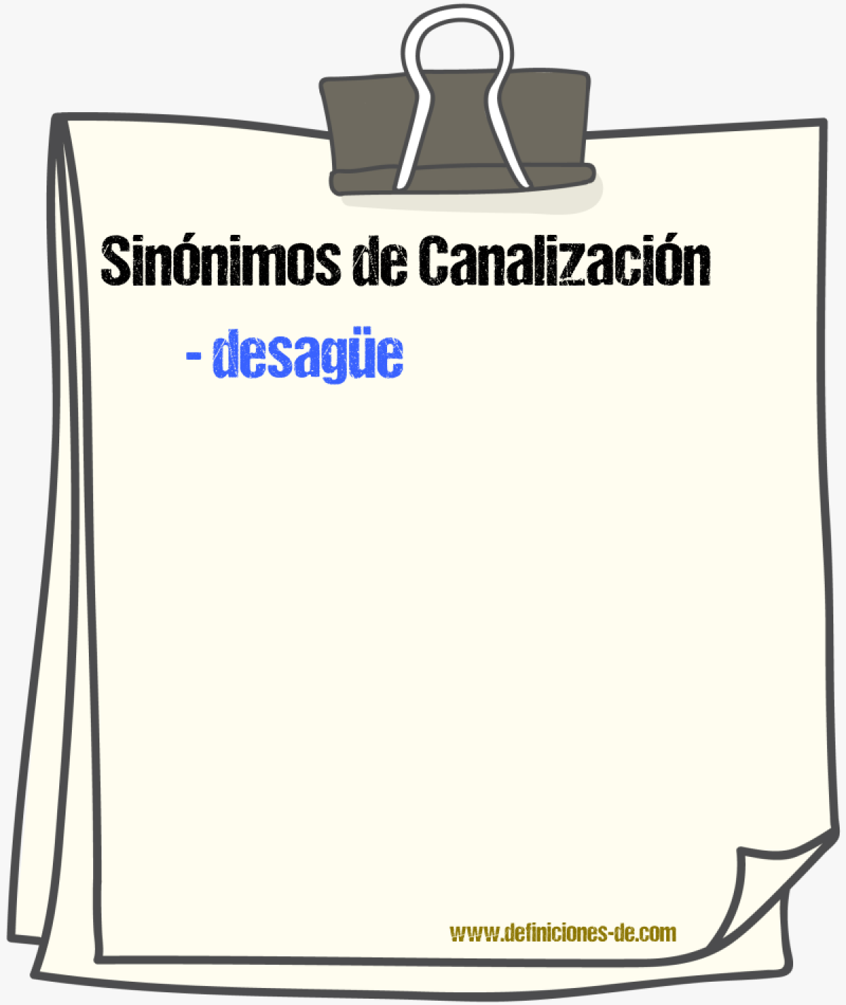 Sinnimos de canalizacin