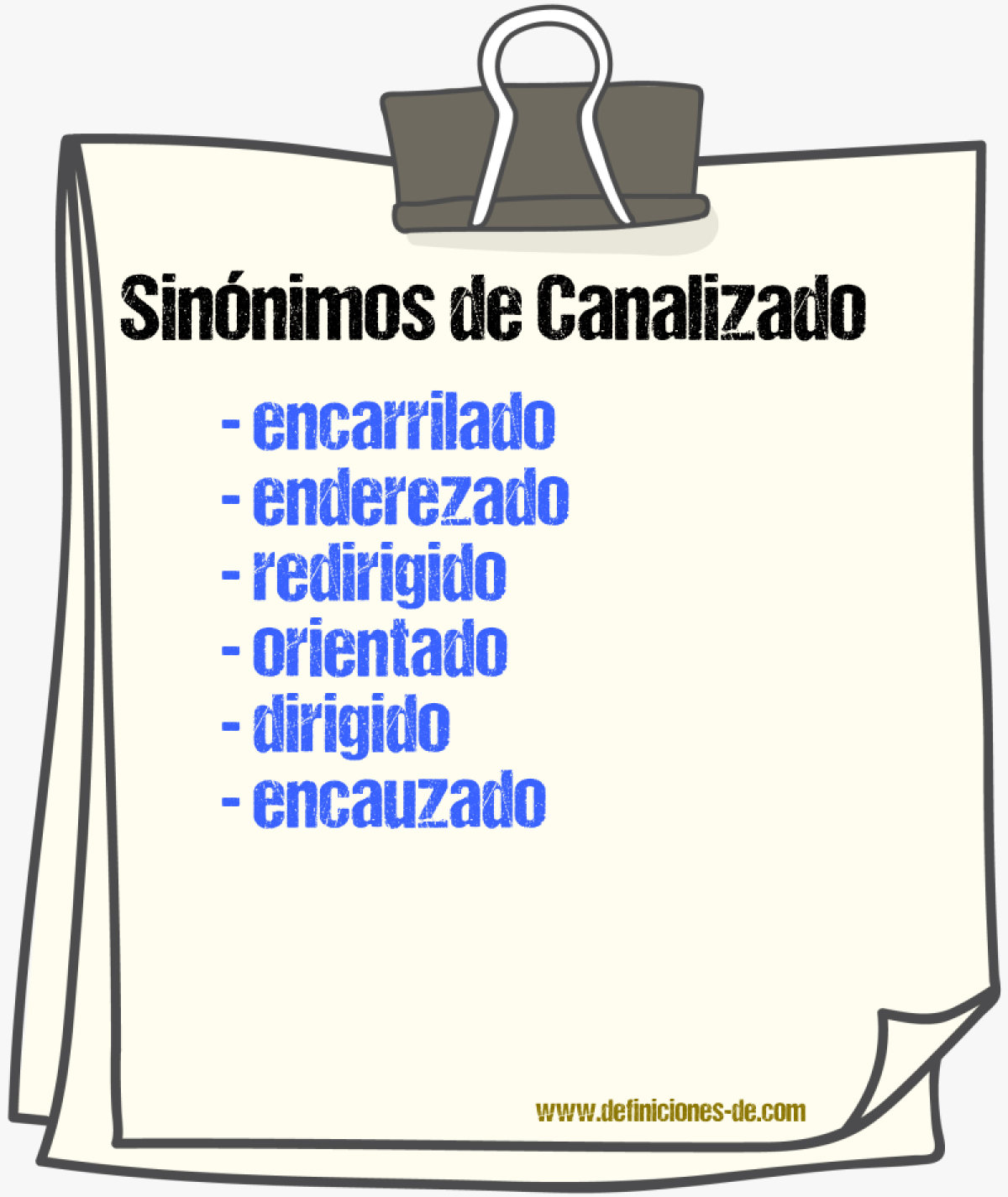 Sinnimos de canalizado