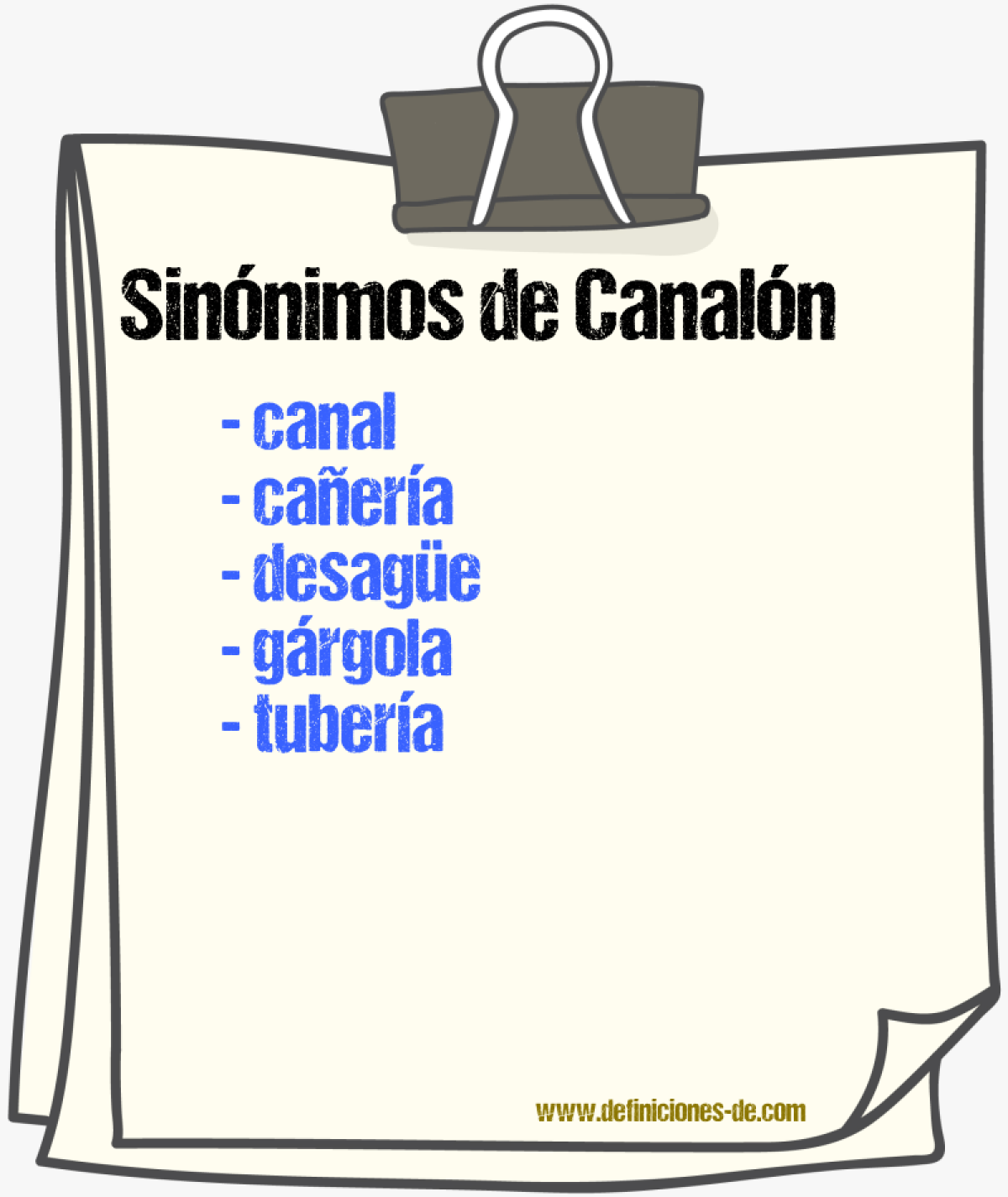 Sinnimos de canaln