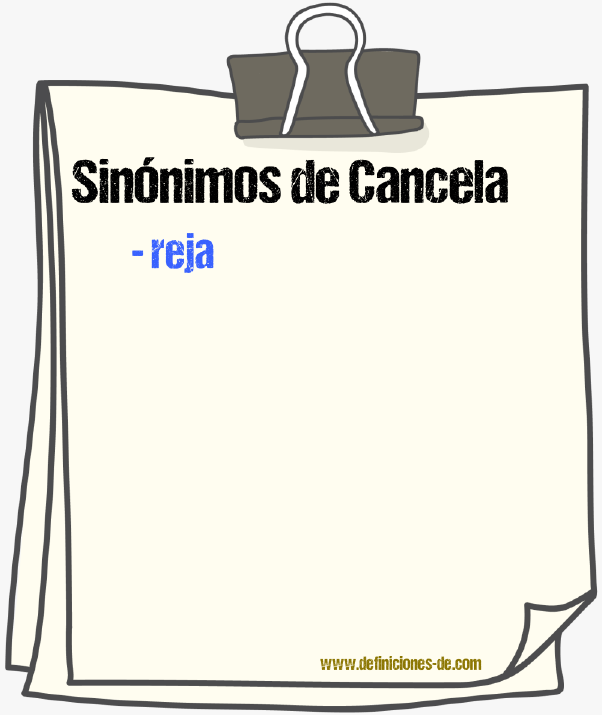 Sinnimos de cancela