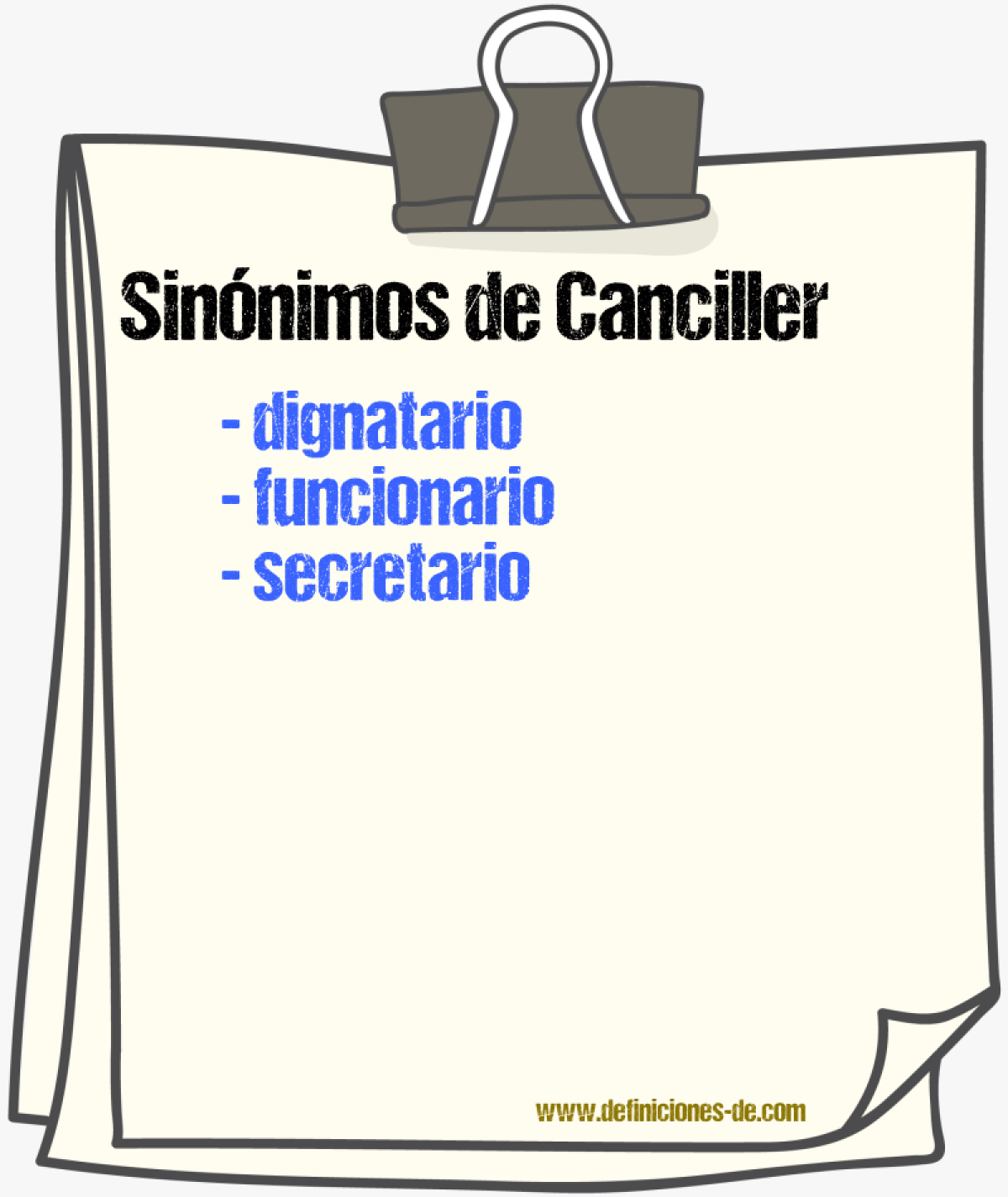 Sinnimos de canciller