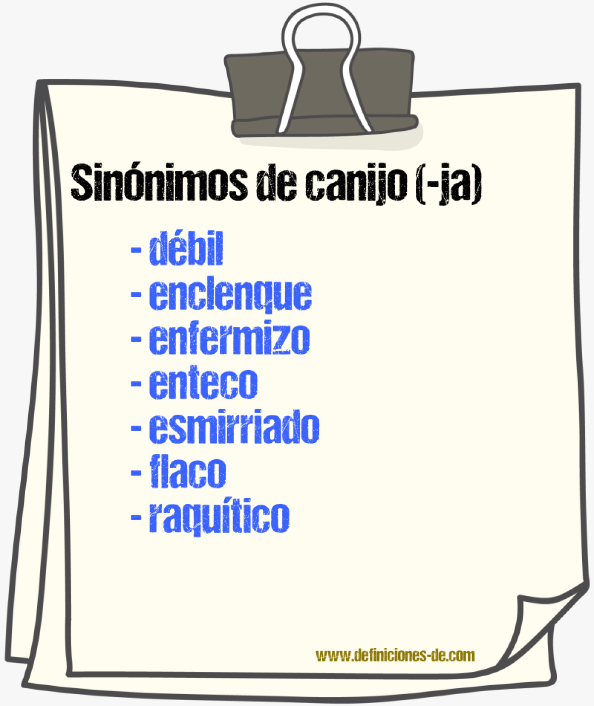 Sinnimos de canijo