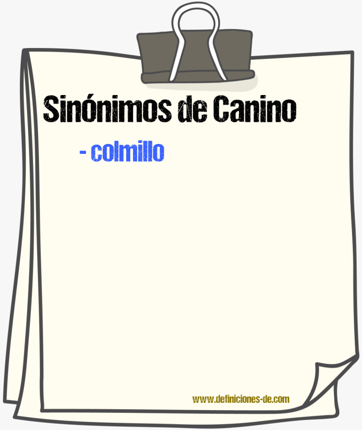 Sinnimos de canino