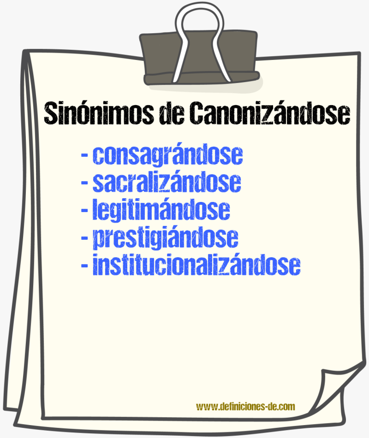 Sinónimos de canonizándose