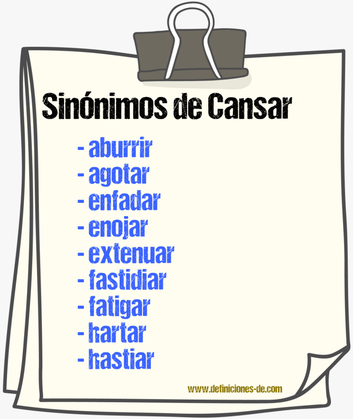 Sinnimos de cansar