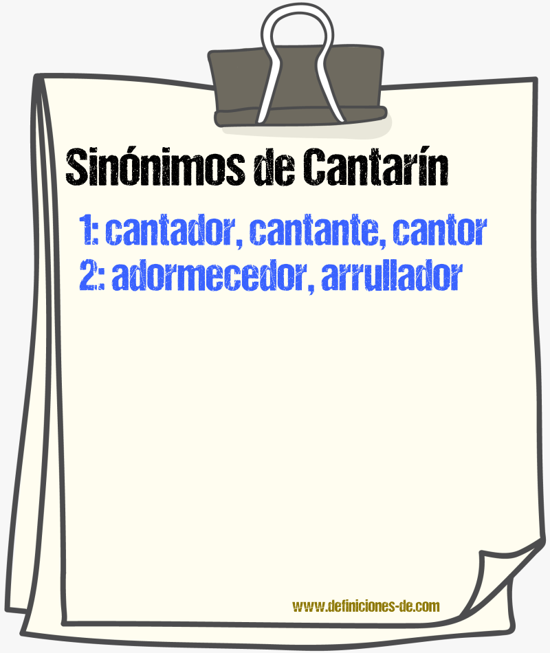 Sinnimos de cantarn