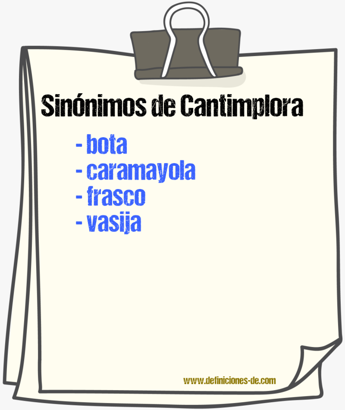 Sinnimos de cantimplora