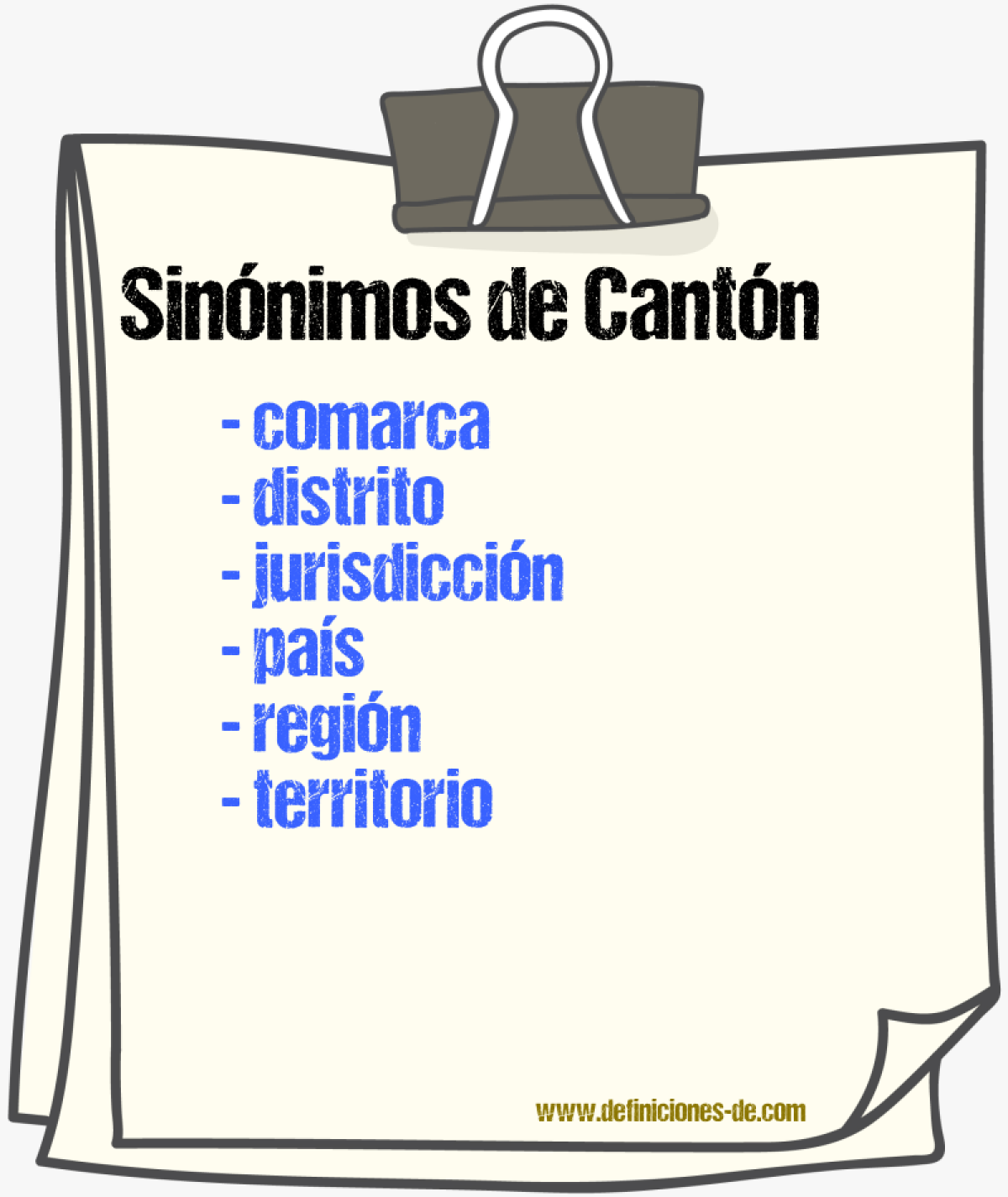 Sinnimos de cantn