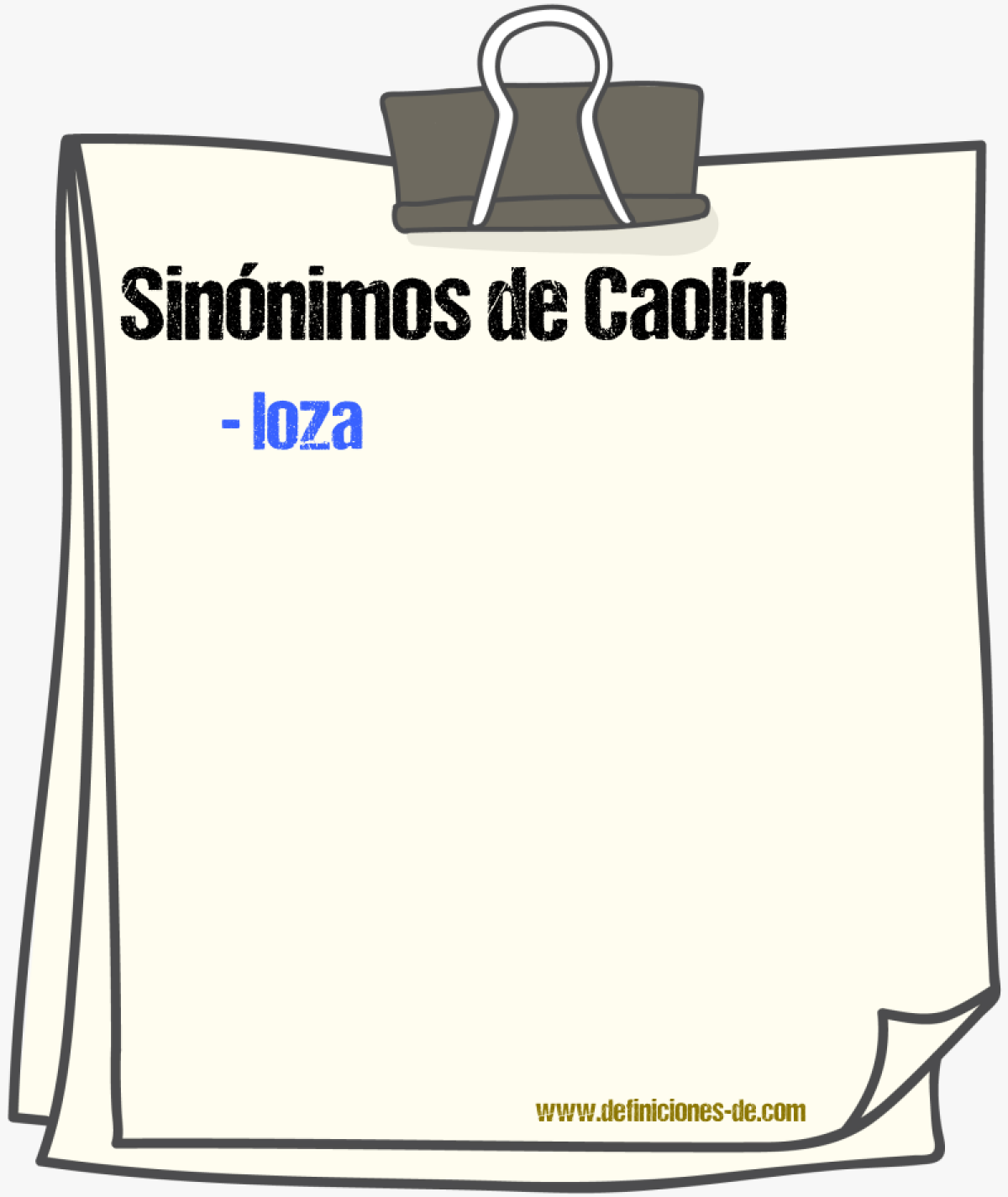 Sinnimos de caoln