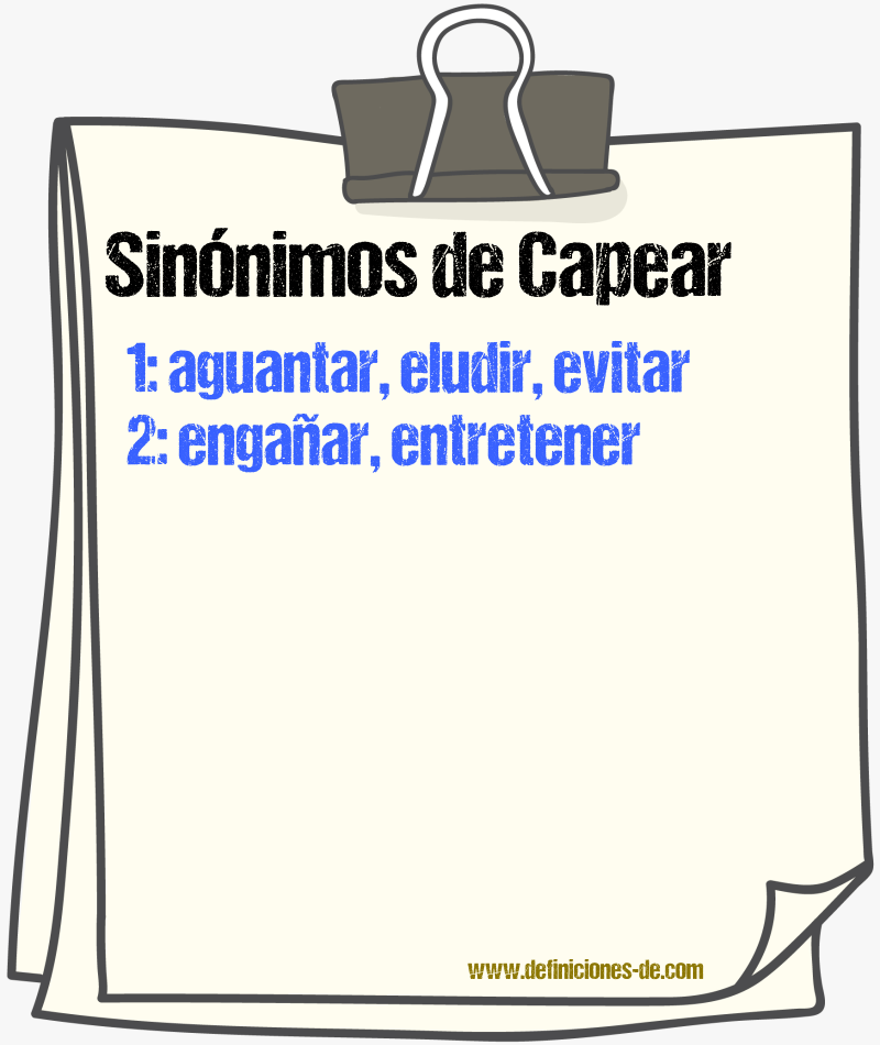 Sinnimos de capear