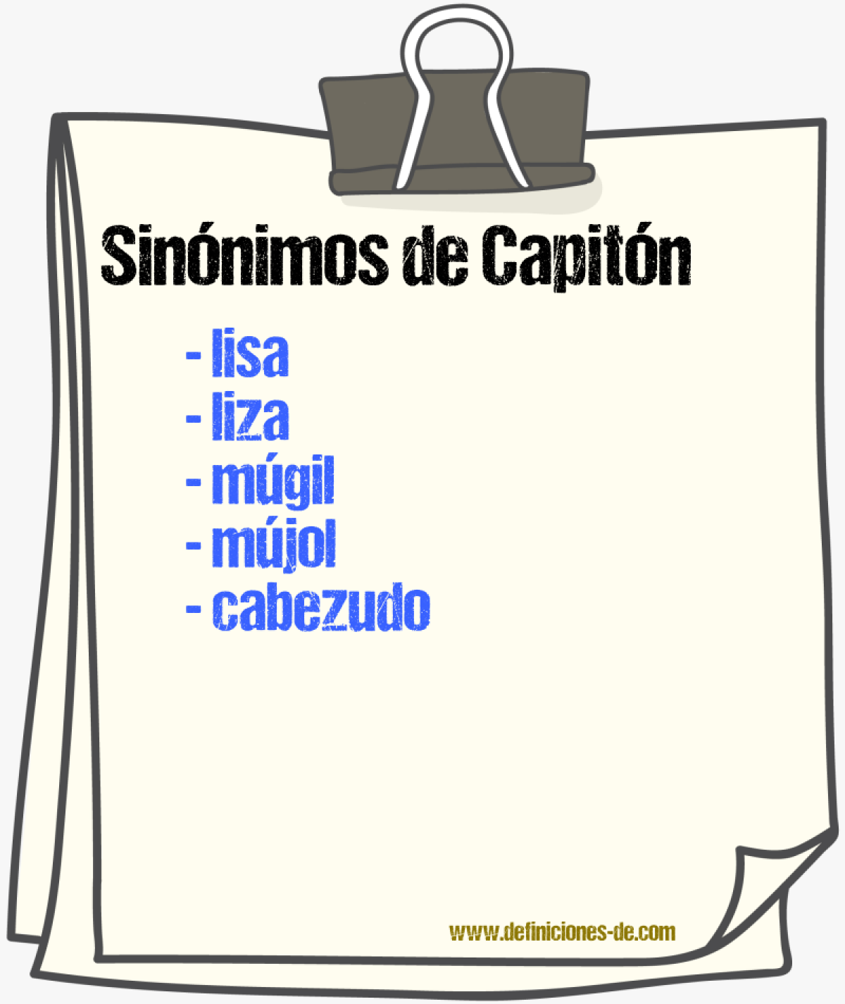 Sinnimos de capitn