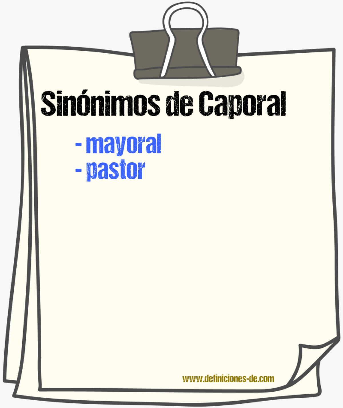 Sinnimos de caporal