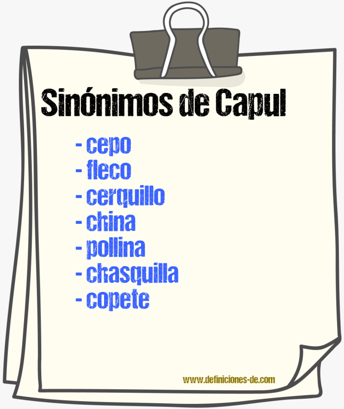 Sinnimos de capul