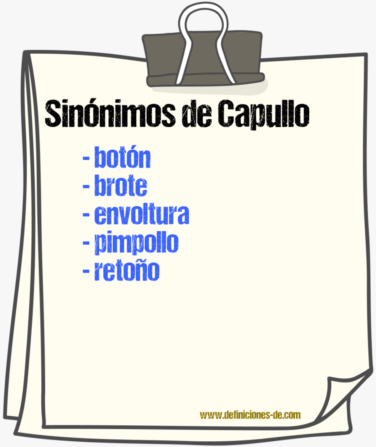 Sinnimos de capullo