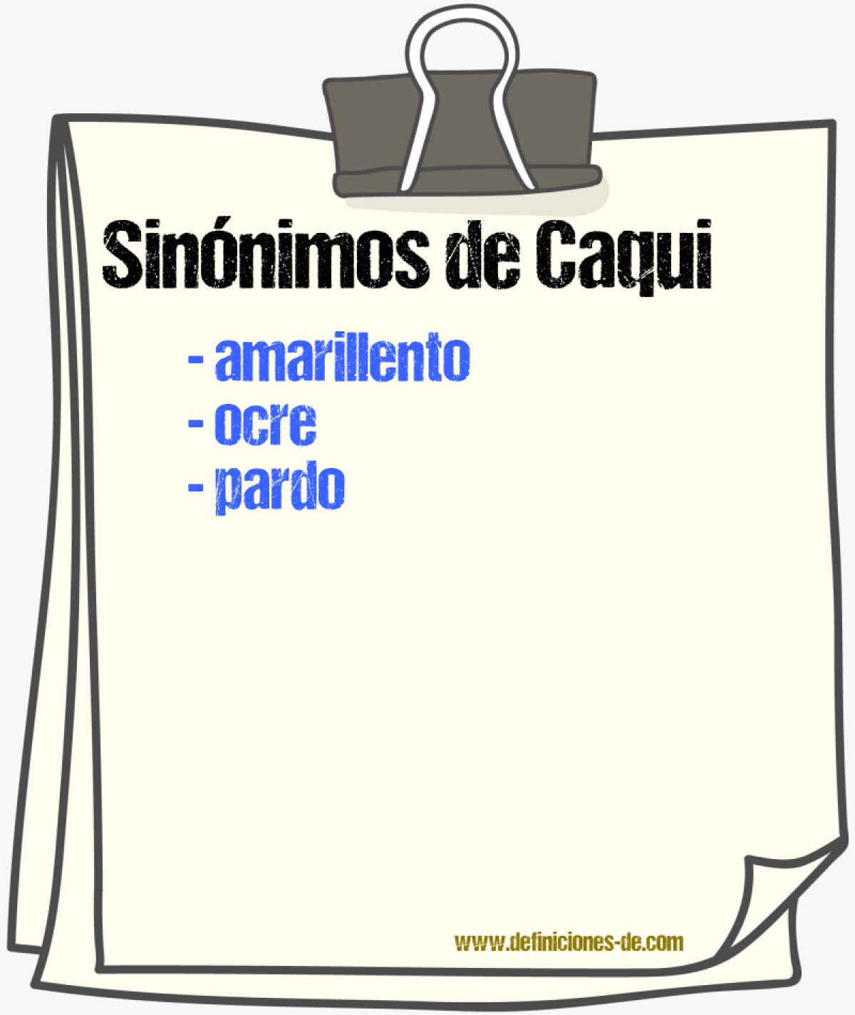 Sinnimos de caqui