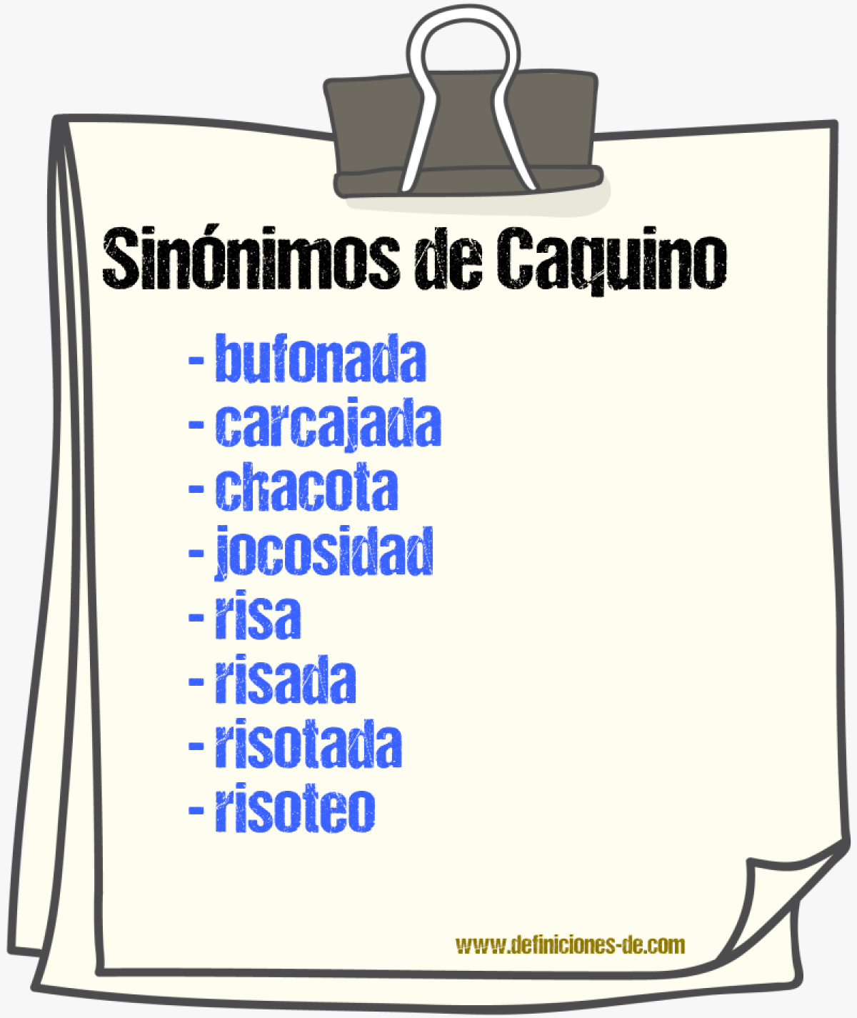 Sinnimos de caquino