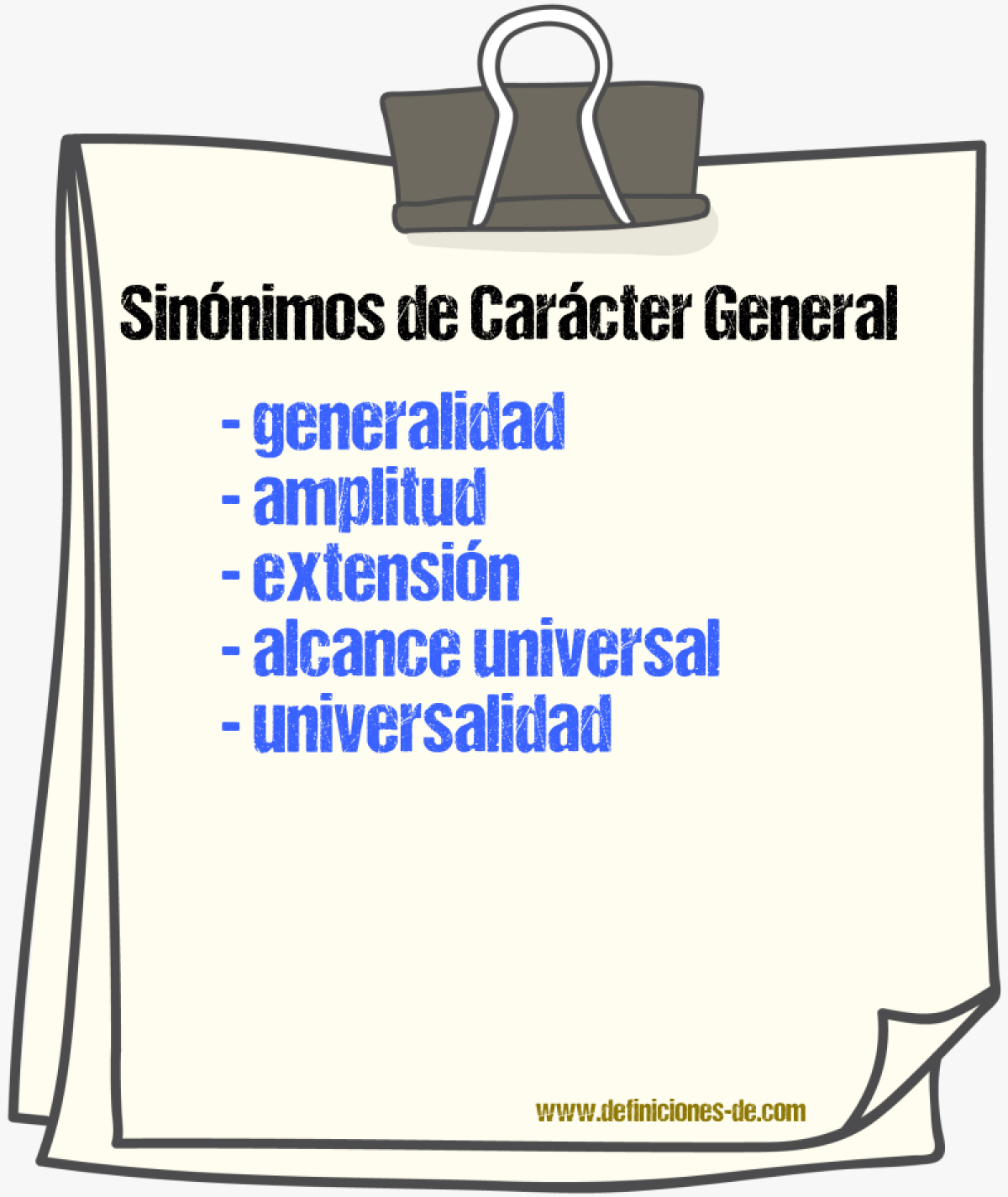Sinónimos de carácter general