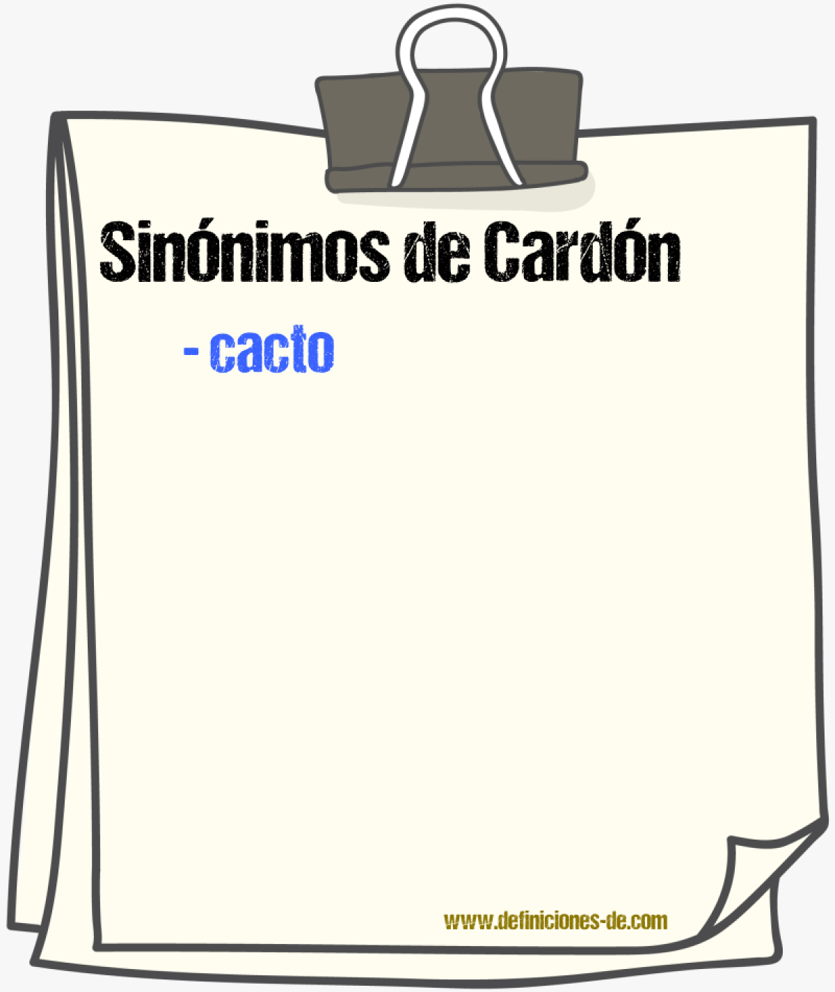 Sinnimos de cardn