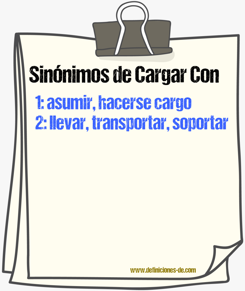 Sinónimos de cargar con
