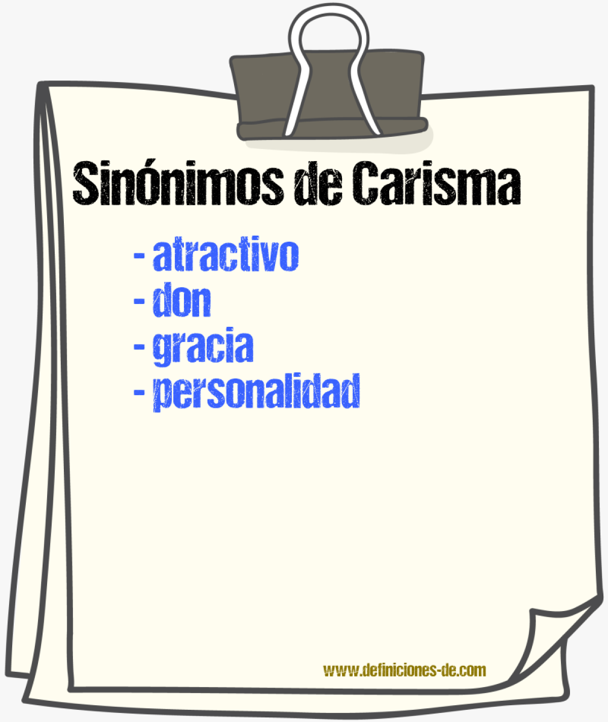 Sinnimos de carisma