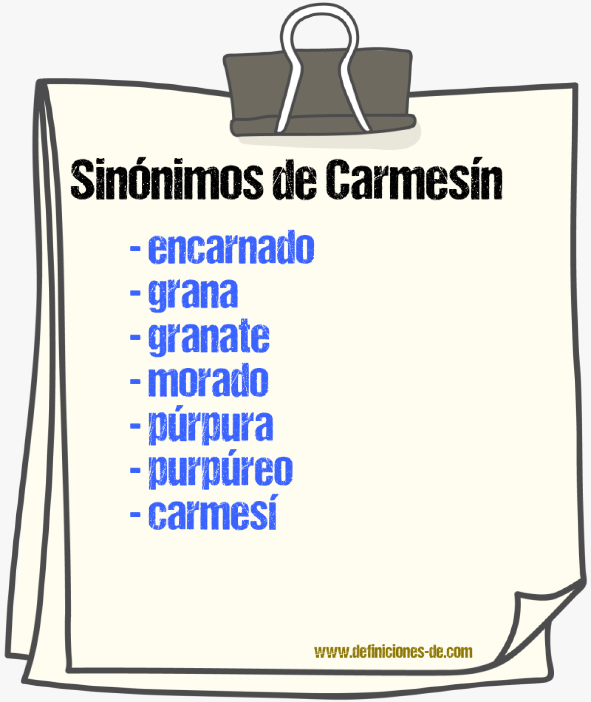 Sinnimos de carmesn