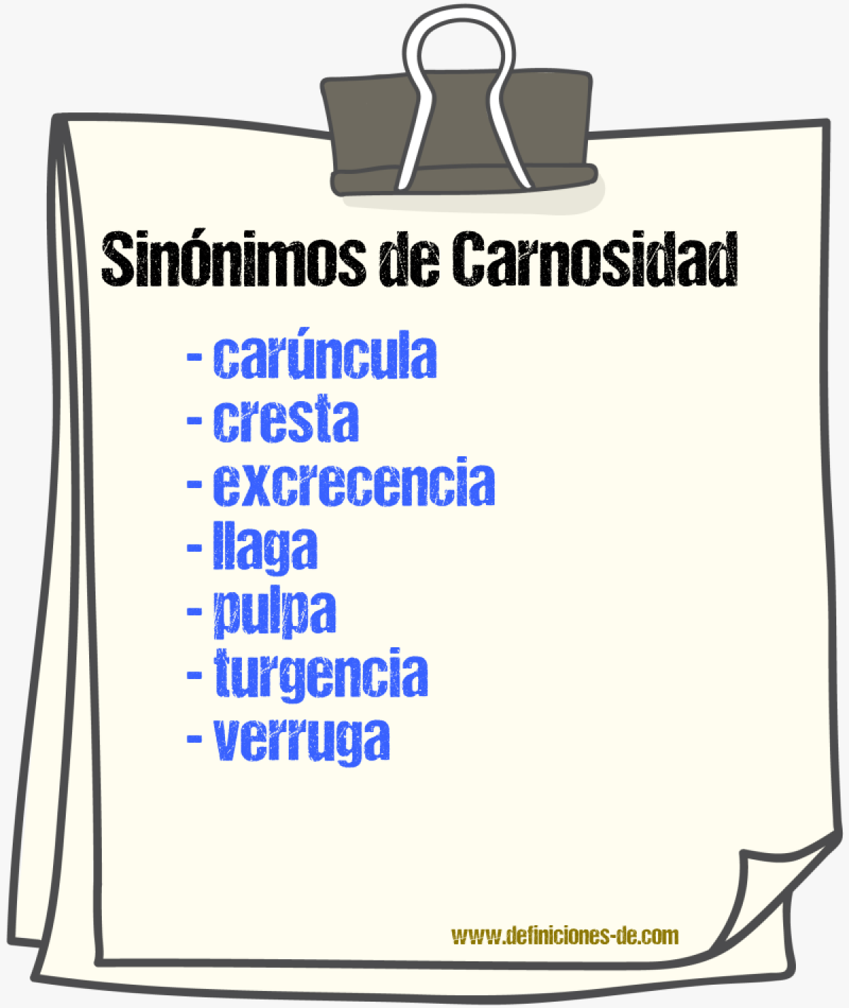 Sinnimos de carnosidad