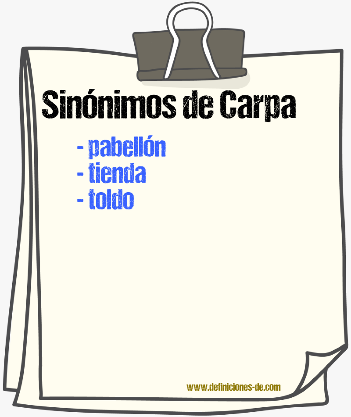 Sinnimos de carpa