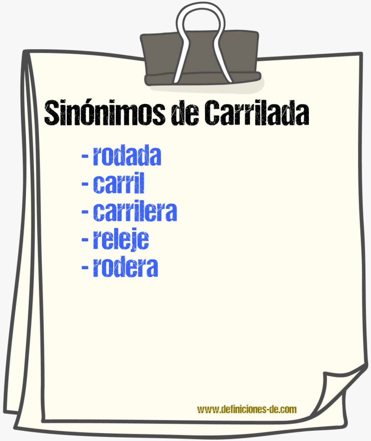 Sinnimos de carrilada