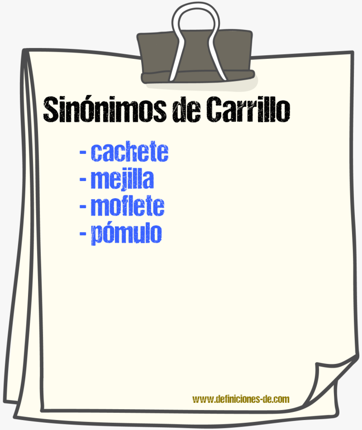 Sinnimos de carrillo