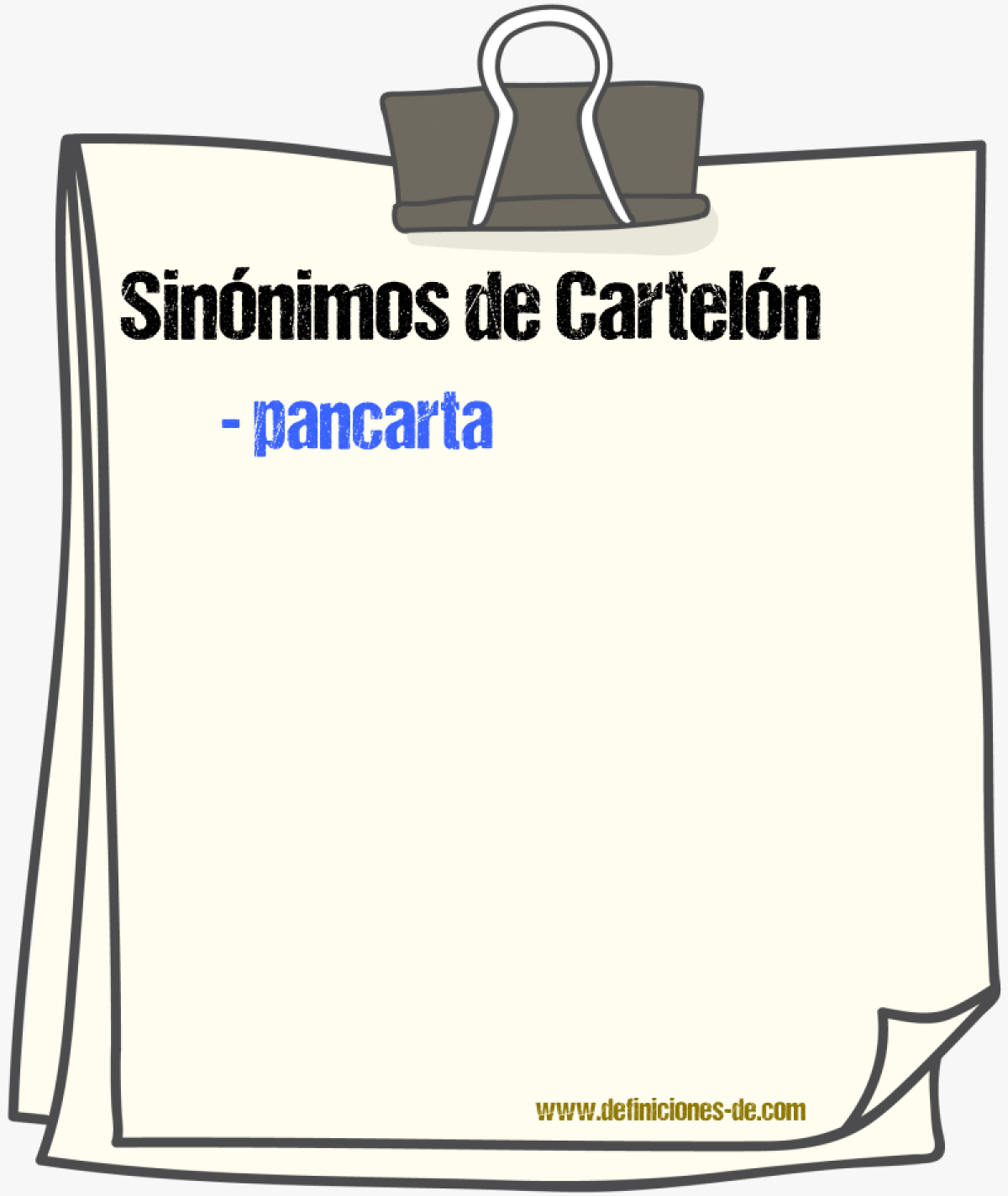 Sinnimos de carteln