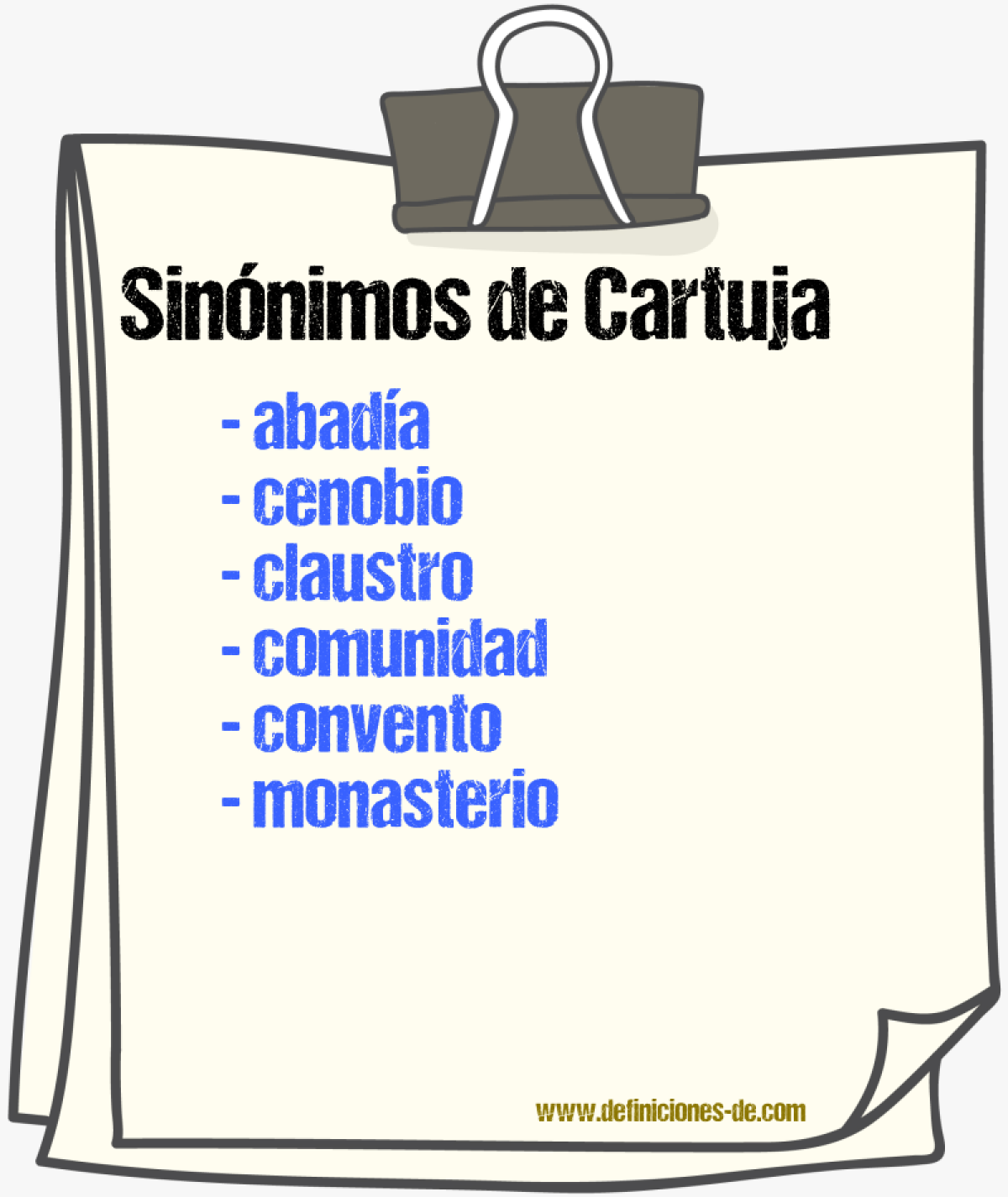 Sinnimos de cartuja