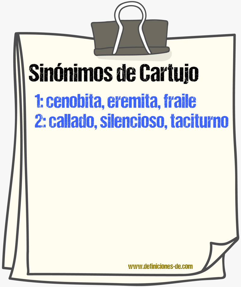 Sinnimos de cartujo