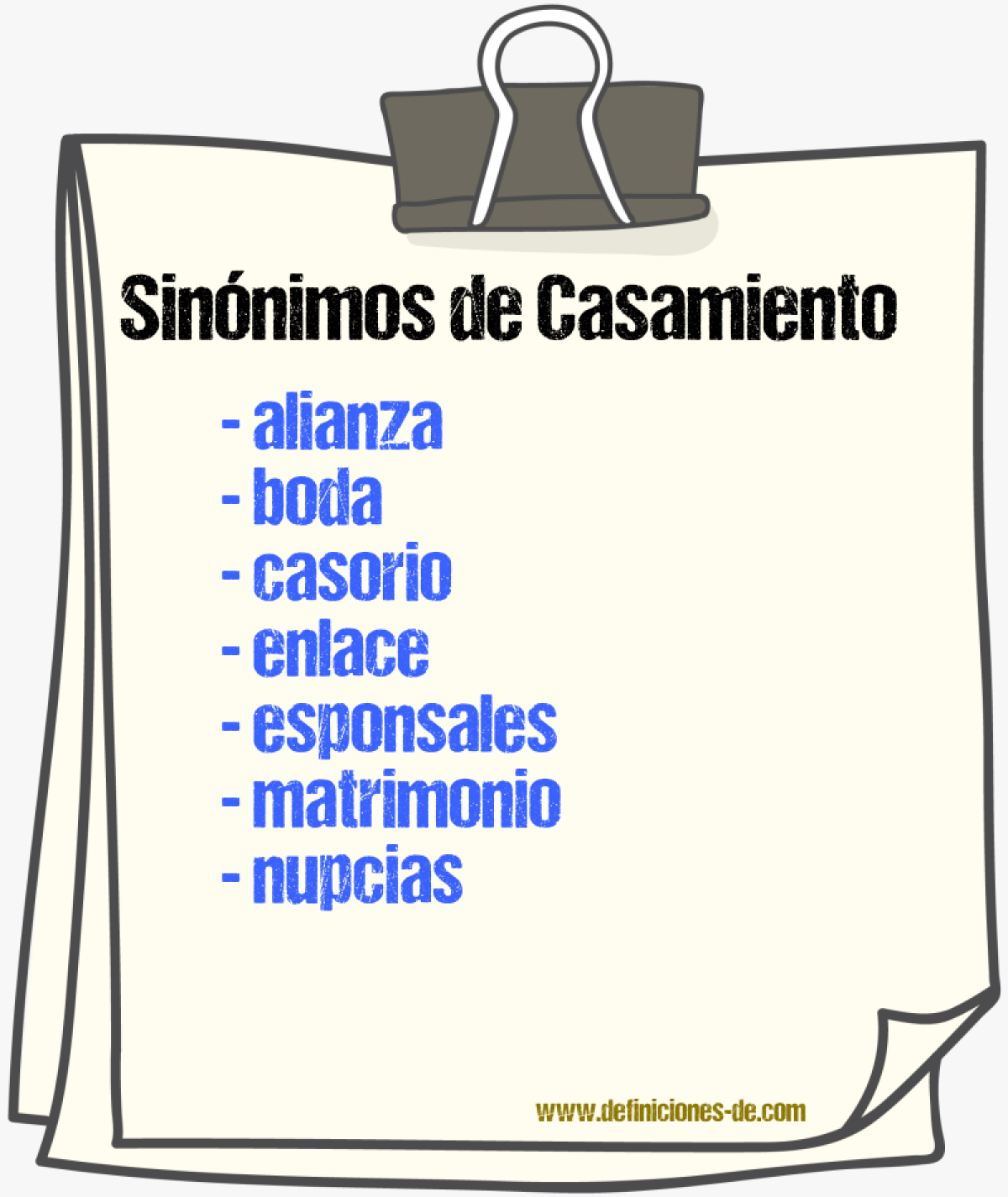 Sinnimos de casamiento